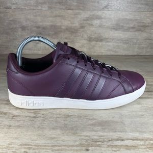 Adidas Baseline Leather Sneaker Running Training Purple White Women 8.5